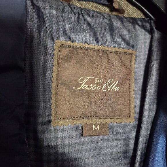 Tasso Elba Navy Quilted Water Repellent Jacket M Nylon Polyester For Men - Picture 3 of 6